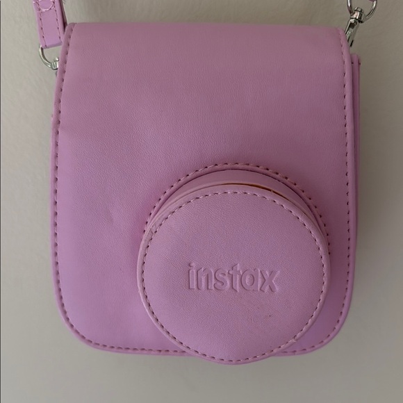 Instax Mini Pink Camera Case with Shoulder Strap - Picture 2 of 7